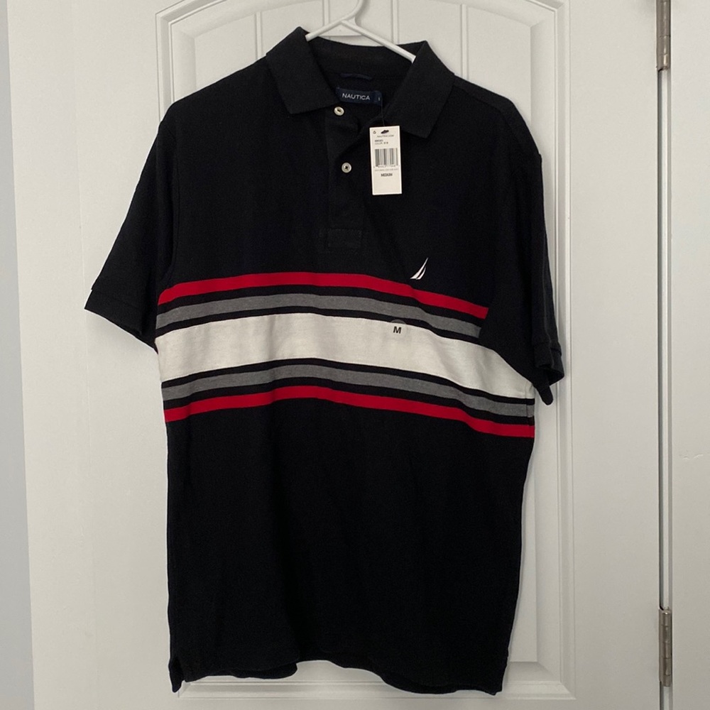 Nautical Polo Mens Shirt Size Medium